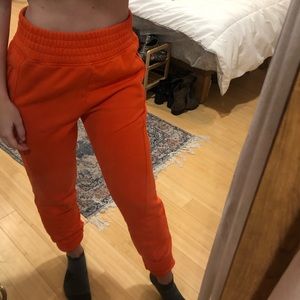 Fabletics orange joggers
